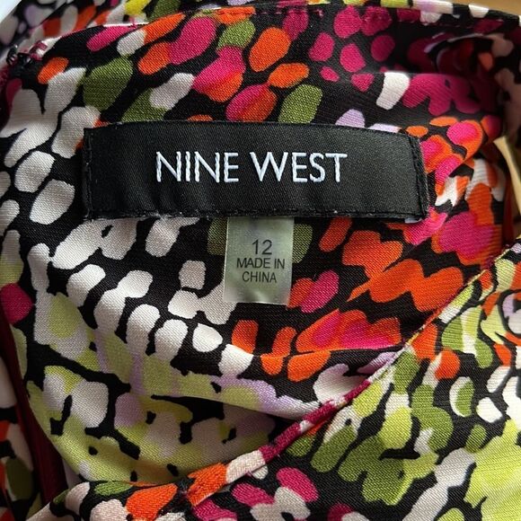 Nine West multicolor abstract print stretch tank midi. Size 12. - Picture 6 of 6